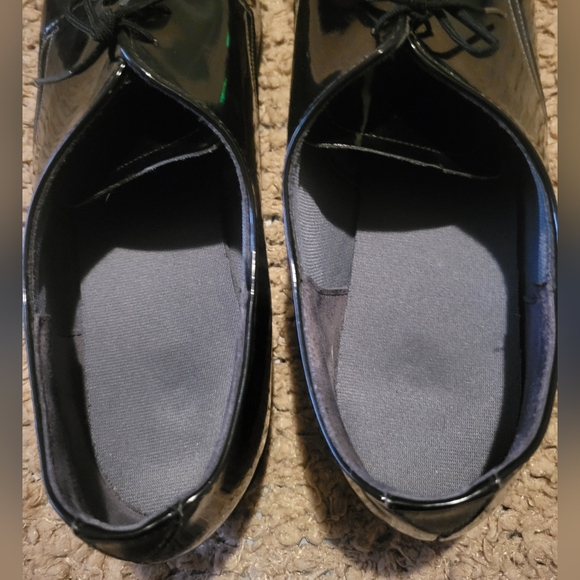 VIBRAM Pointed Toe Shiny Dress Shoes Black Size 10.5 - Picture 6 of 14